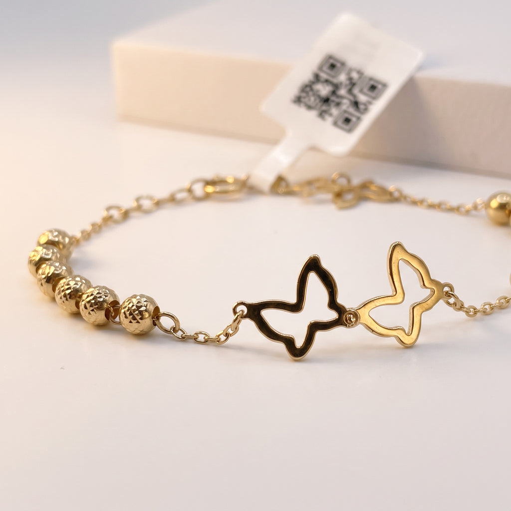 Pulsera Mariposas de Oro 10K