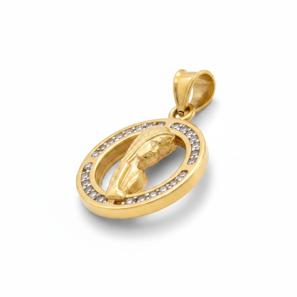 Dije Virgen de Guadalupe con Zirconias – Oro 10K