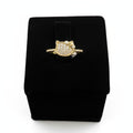 Anillo Gatito con Zirconias Oro 10K
