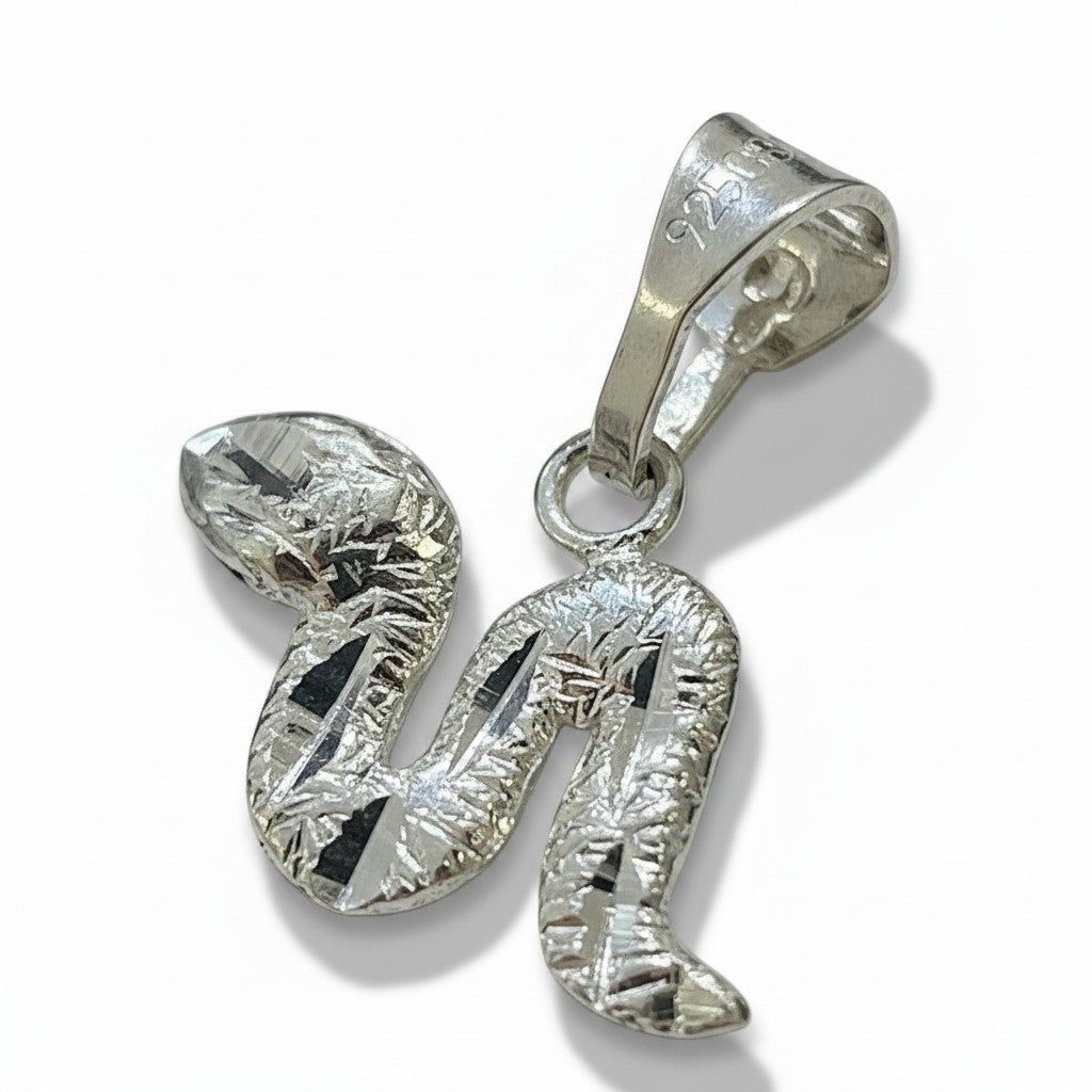 Dije Serpiente Facetada en Plata .925