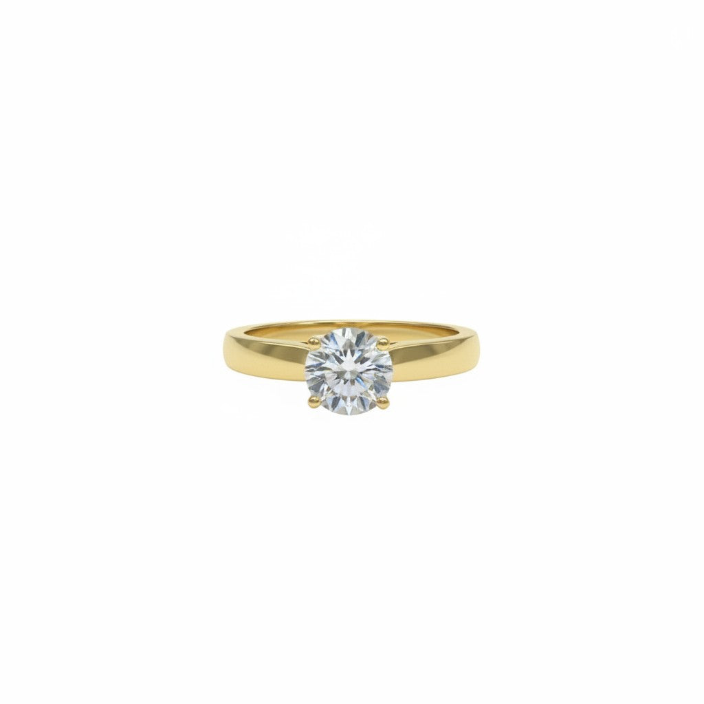 Anillo Solitario de Oro 10K