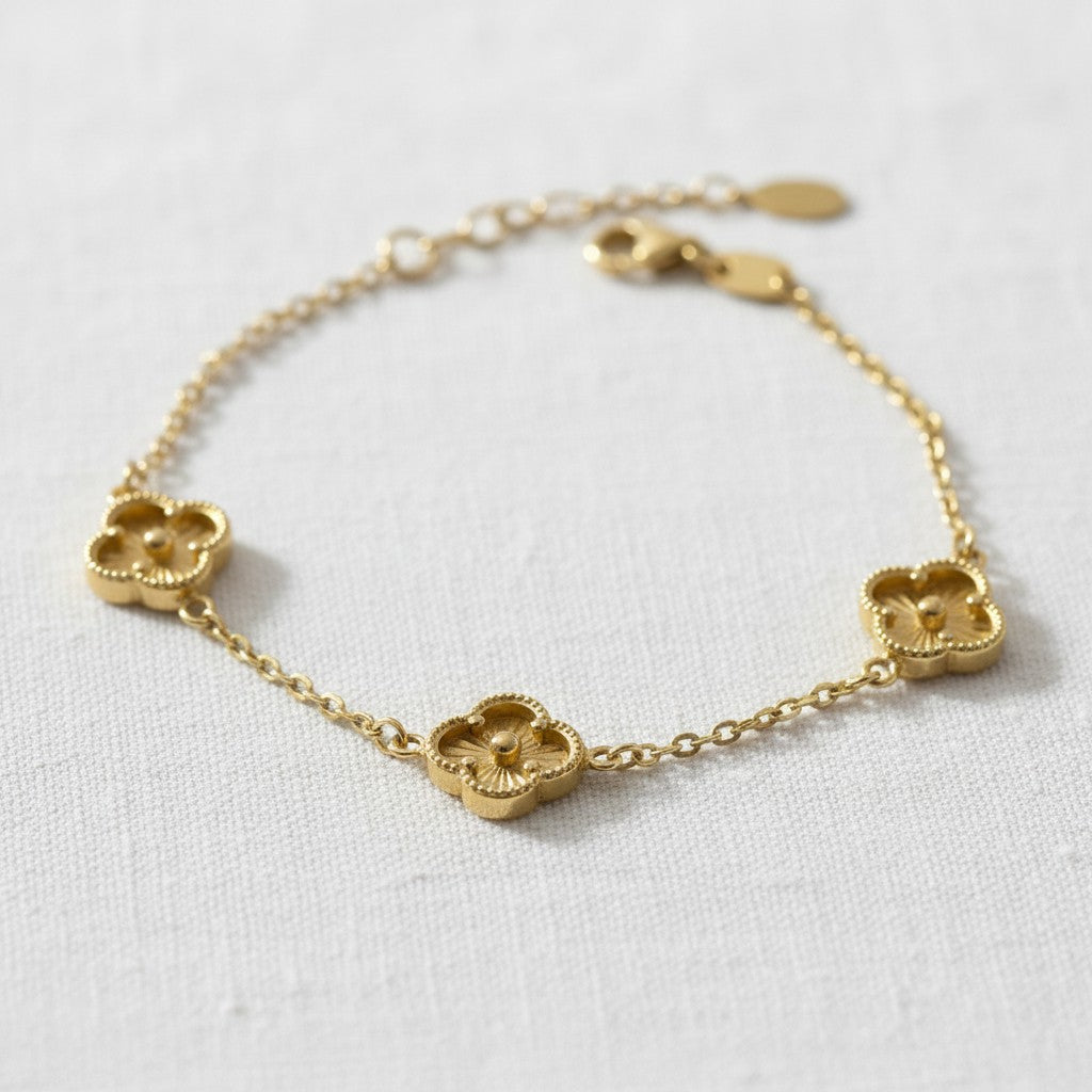 Pulsera Trébol de Oro 10K