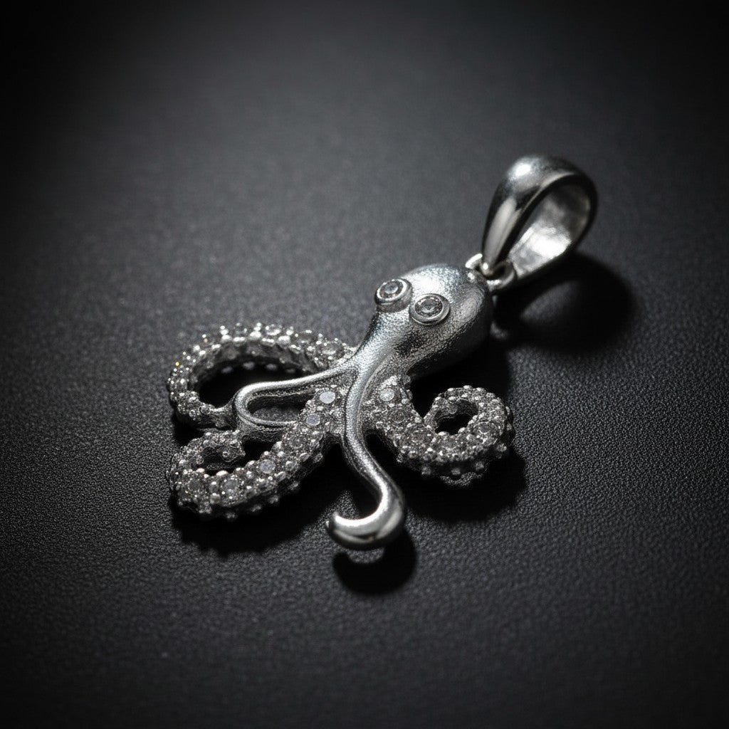 Dije Pulpo en Plata .925