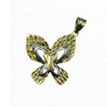 Dije Mariposa Tricolor Diamantado Oro 10K